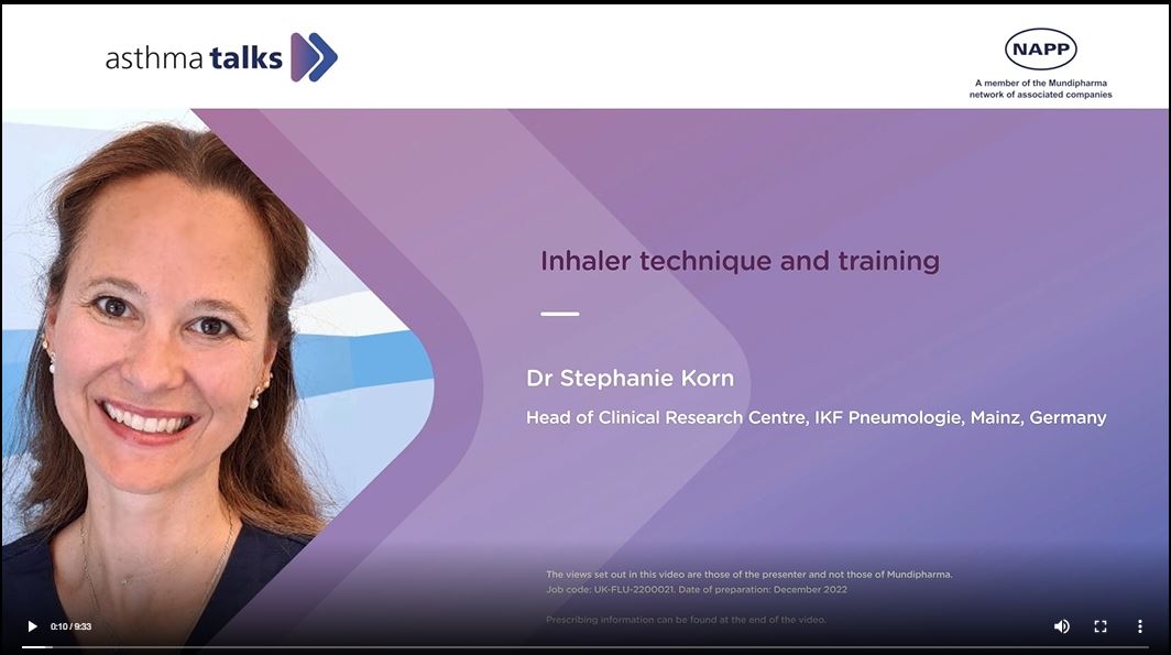 Asthma Talks Video - Dr Stephanie Korn Topic 1